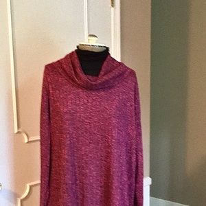 Lane Bryant cowl neck rib knit top